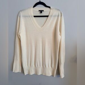 Women’s J. Crew Soft Cream V-Neck Sweater